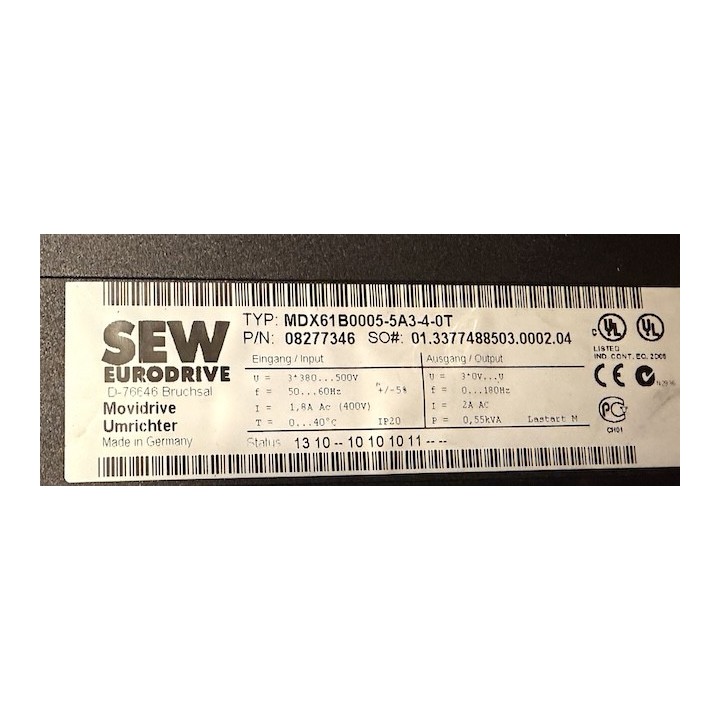 Variateur SEW MDX61B0005-5A3-4-0T