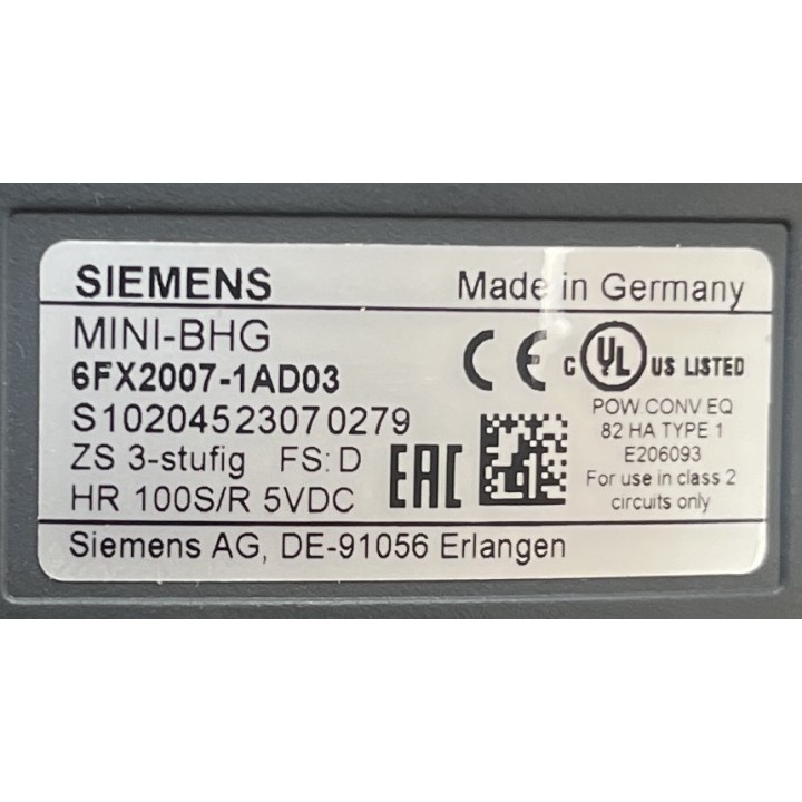 Siemens 6FX2007-1AD03 manivelle neuve