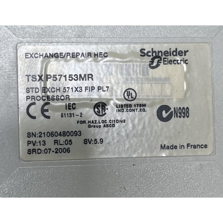 TSXP57153MR Processeur Modicon Premium Schneider Electric
