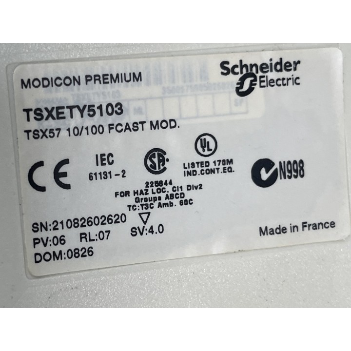 TSXETY5103 ETHERNET TCP/IP MODULE - 10/100 MBIT/S - WEB SERVER CLASS C30