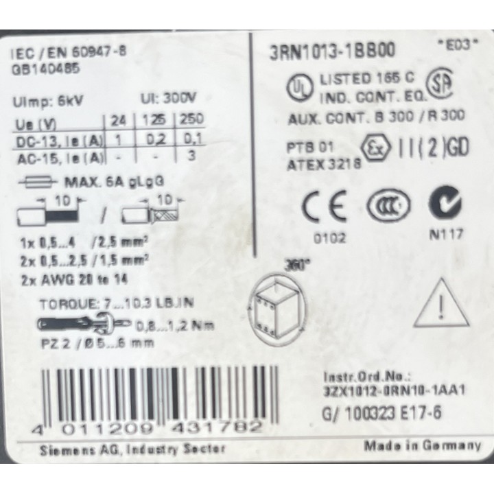 3RN1013-1BB00 SIEMENS