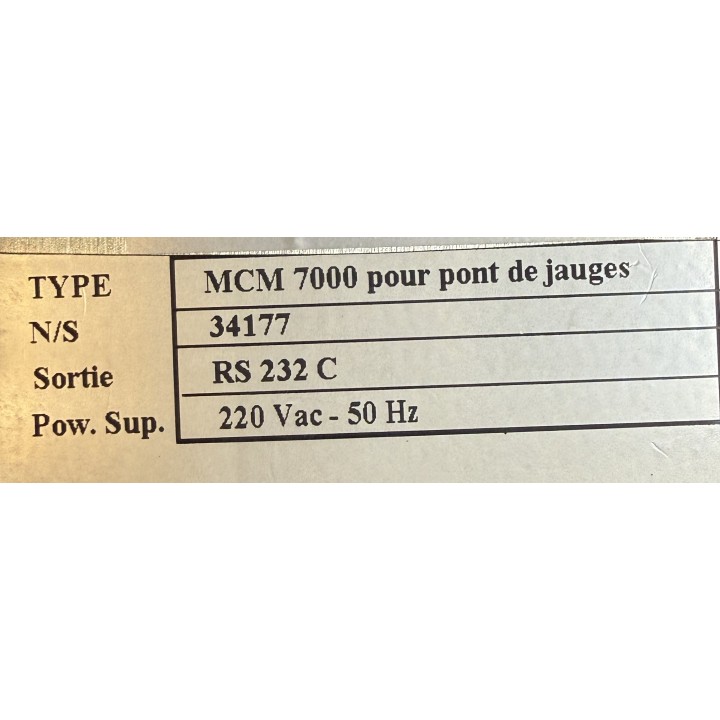 MCM 7000 pour pont de jauges 34177