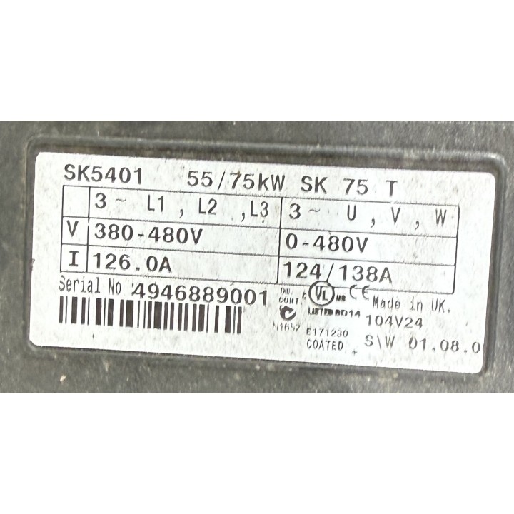 Variateur Leroy Somer SK5401 55/75KW