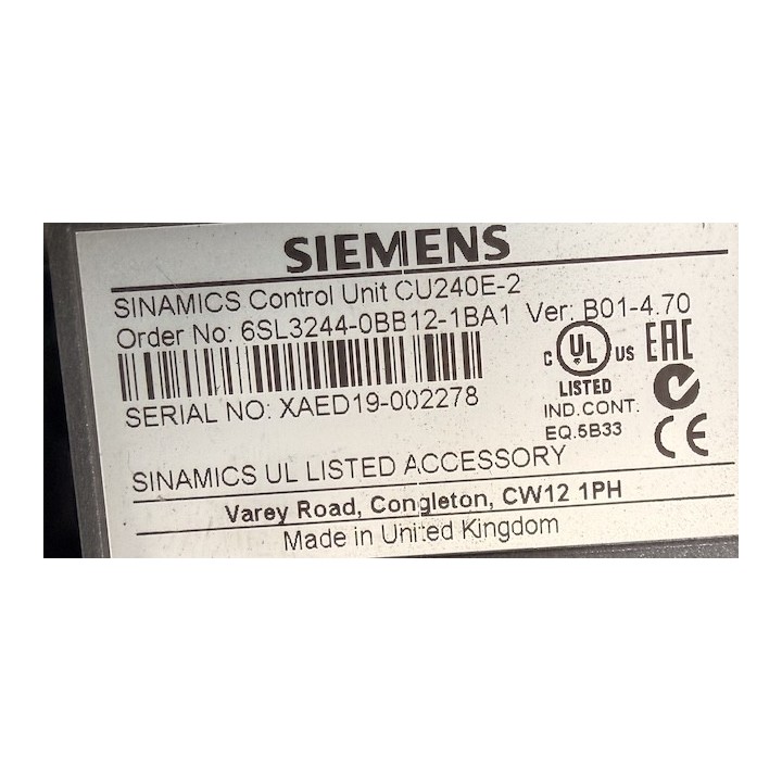 SINAMICS control unit CU240E-2 SIEMENS 6SL3244-0BB12-1BA1