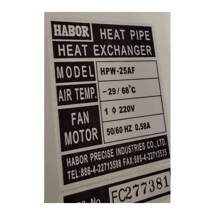 Heat exchanger HABOR HWP-25AR