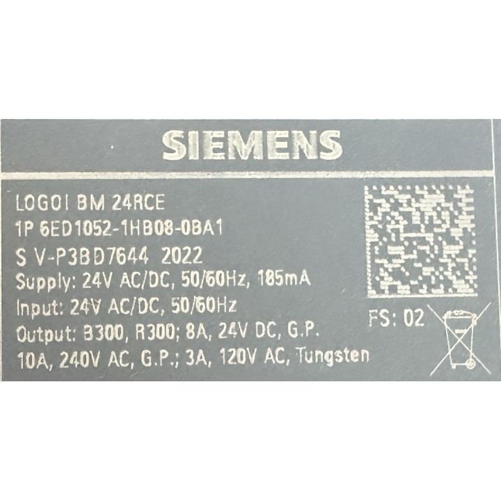 Siemens LOGO! 24 RCE - 6ED1052-1HB08-0BA1