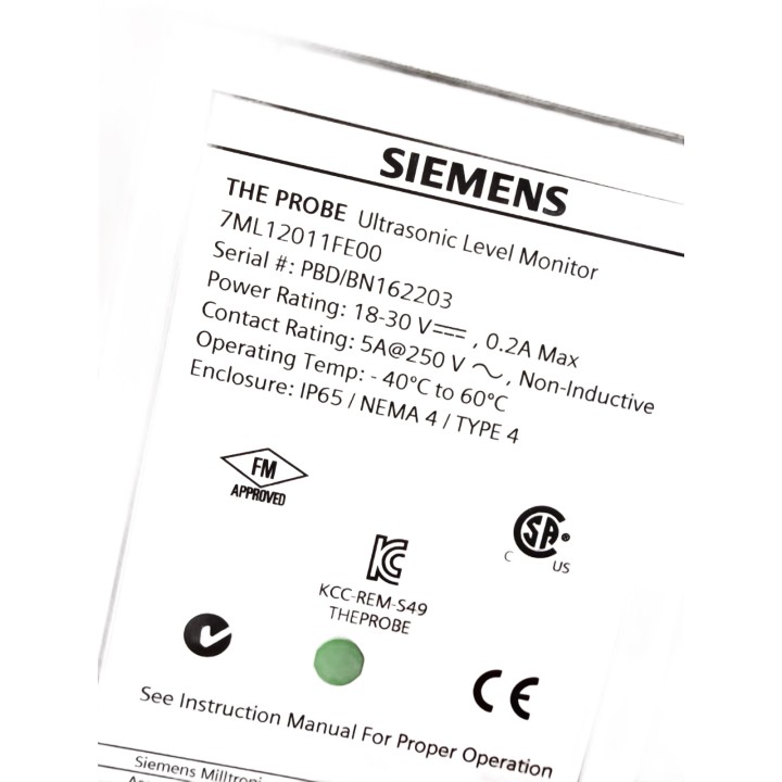 Siemens 7ML1201FE00 Transmetteur niveau ultrasonique