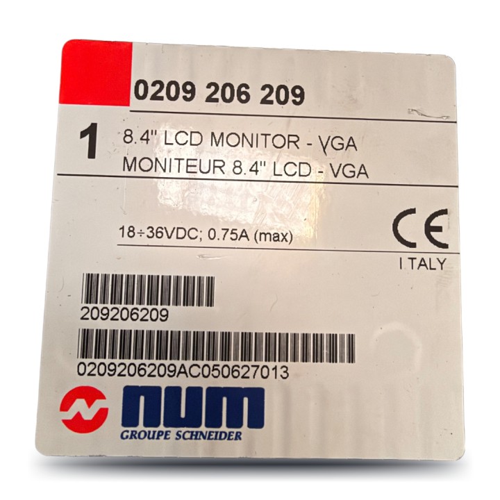 NUM 0209 206 209 Moniteur LCD 8,4" VGA 18÷36VDC