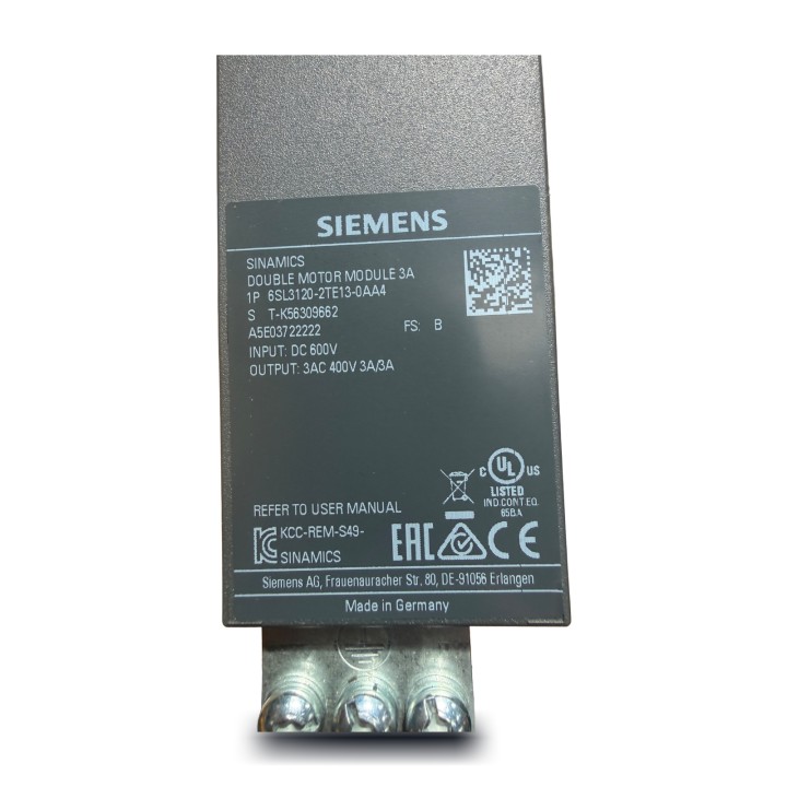 Siemens 6SL3120-2TE13-0AA4 SINAMICS S120 Double Module 3A