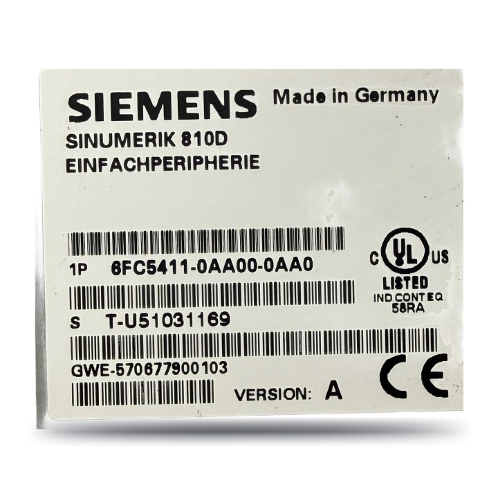 Siemens 6FC5411-0AA00-0AA0 module I/O SINUMERIK 810D