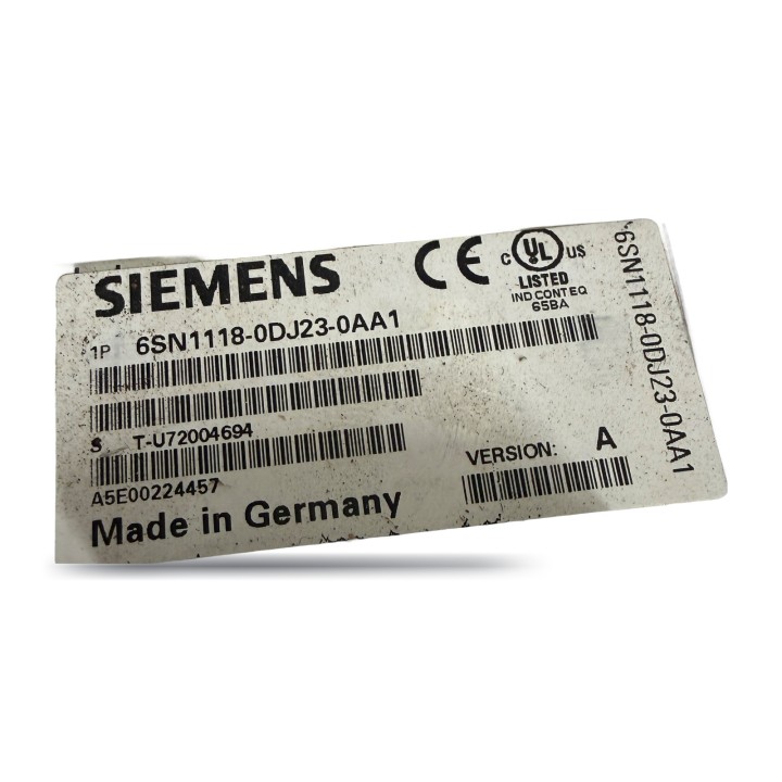 SIEMENS 6SN1118-0DJ23-0AA1 carte contrôle SIMODRIVE 611