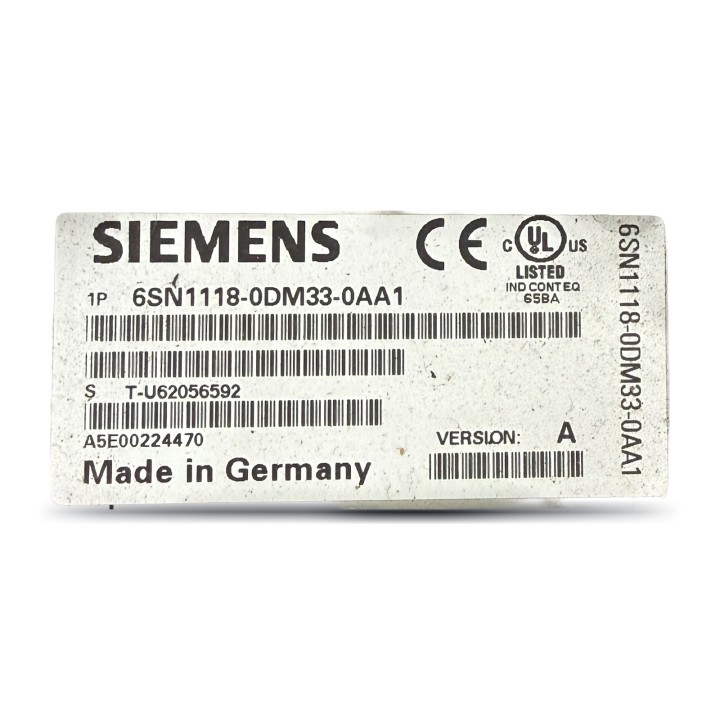 Siemens 6SN1118-0DM33-0AA1 tarjeta CCU SIMODRIVE 611
