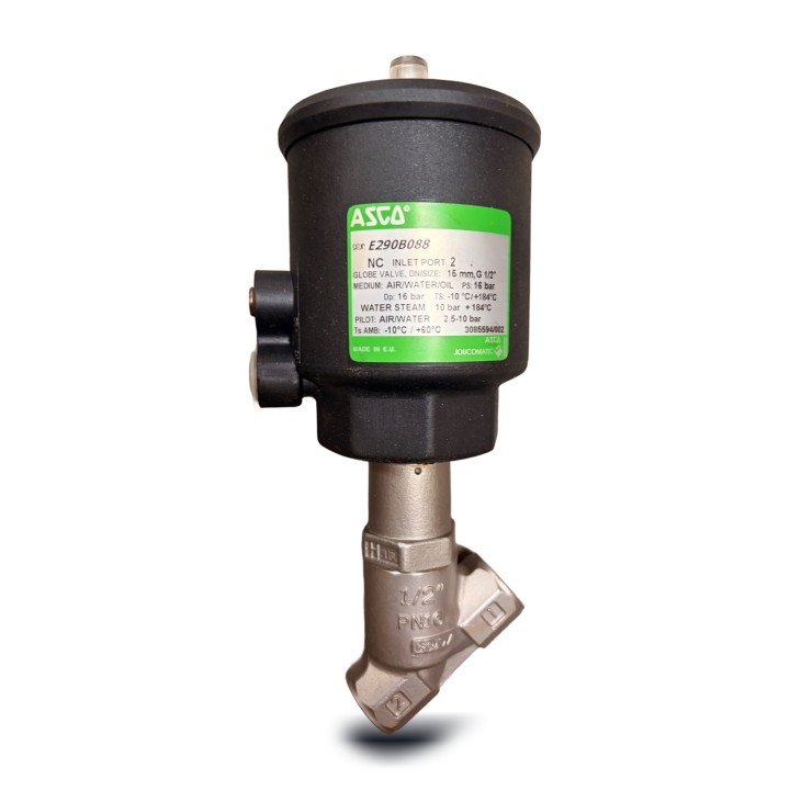 ASCO E290B088 válvula angular 2/2 NC DN15 G1/2" PN16