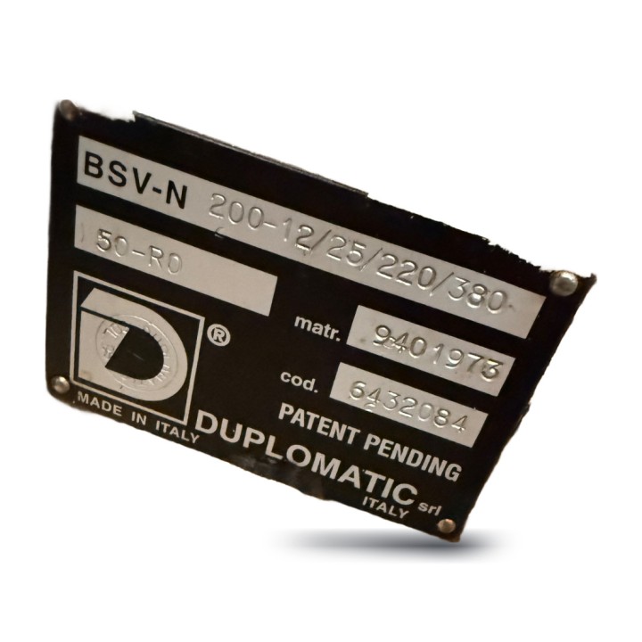 Duplomatic BSV-N 200-12/25/220/380-50-R0 Hydraulic Valve