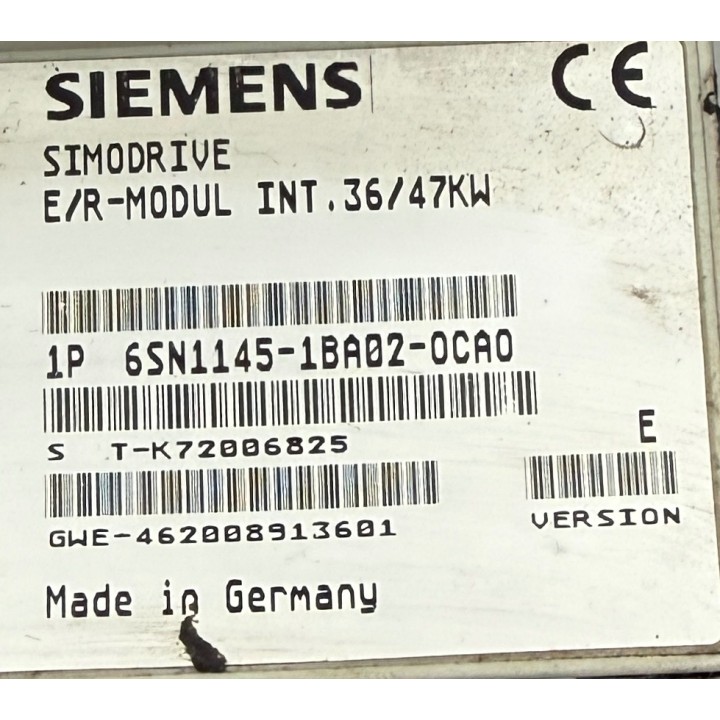 Siemens 6SN1145-1BA02-0CA0 module E/R SIMODRIVE