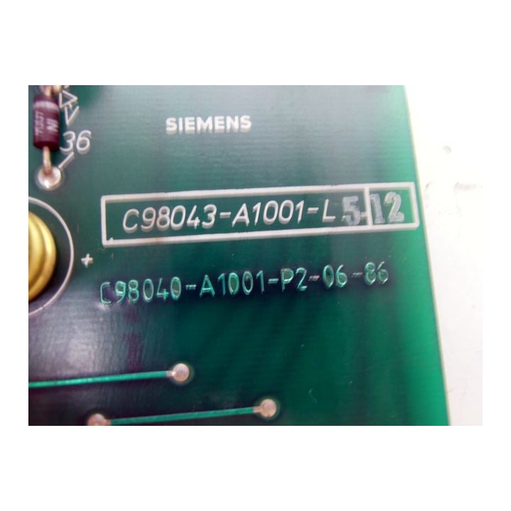 Tarjeta Siemens C98043-A1001-L5-12 para la unidad SIEMENS SIMOREG 6 RA 2627-6MV30-0