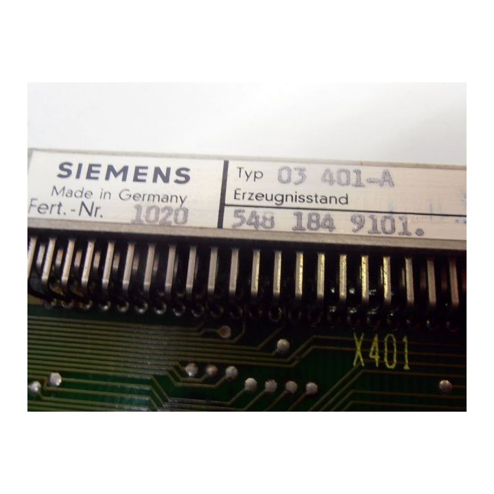 Scheda SIEMENS tipo 03 401-A per SIEMENS SINUMERIK 3