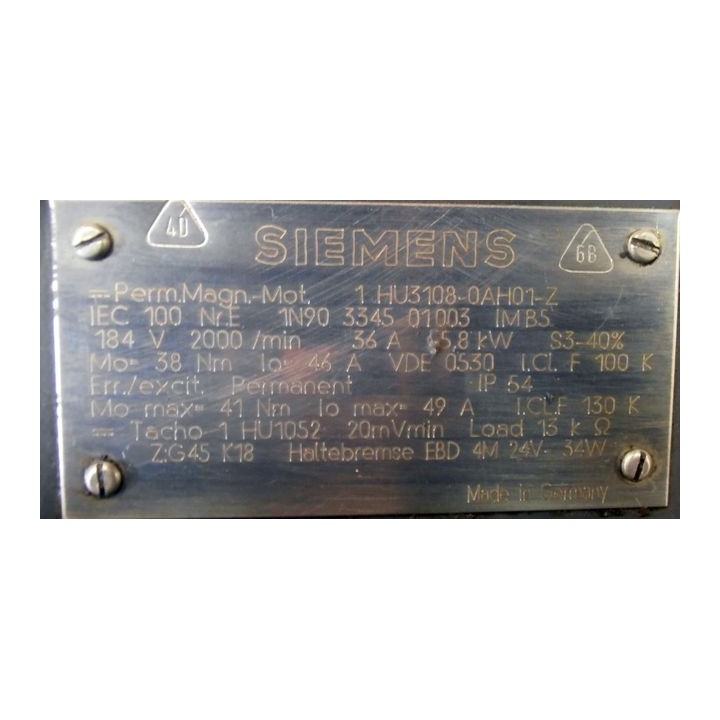 Motore a magnete permanente SIEMENS 1HU3108-0AH01-Z