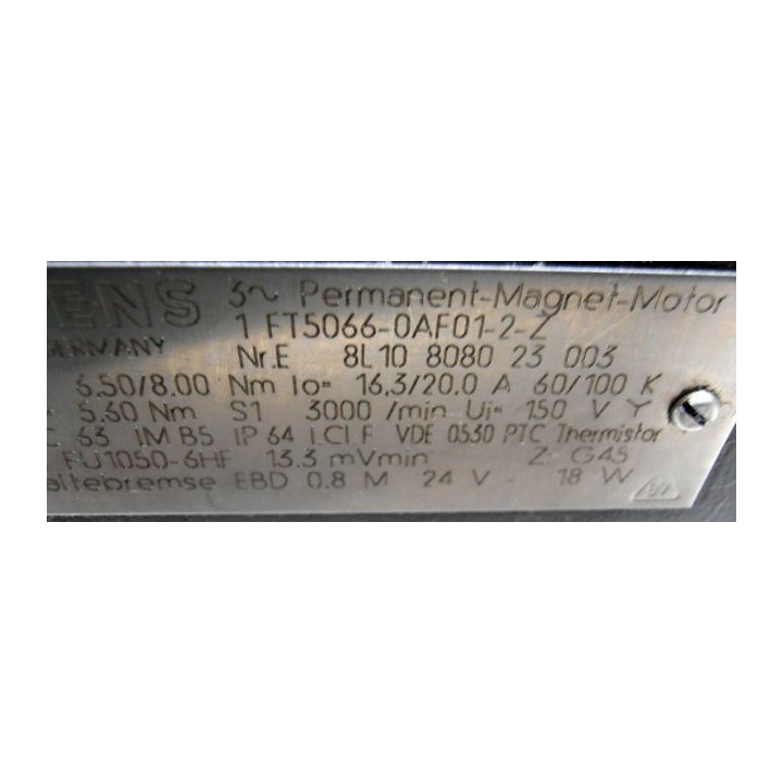 SIEMENS 1FT5066-0AF01-2-Z motor