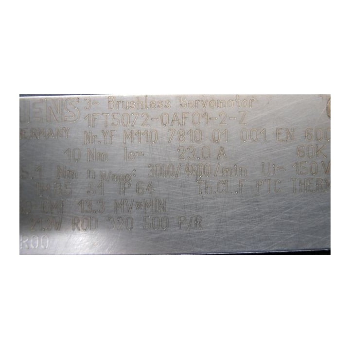 Bürstenloser Motor SIEMENS 1FT5072-0AF01-2-Z