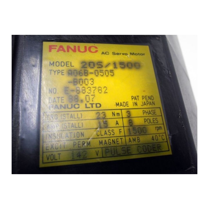 Moteur FANUC A06B-0505-B003 model 20S/1500