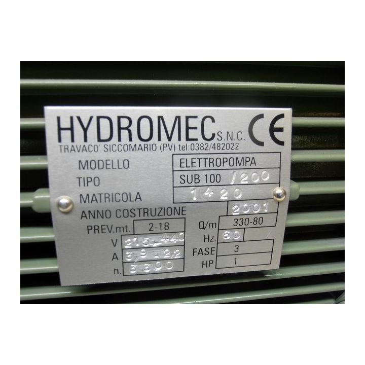 Bomba HYDROMEC SUB 100/200