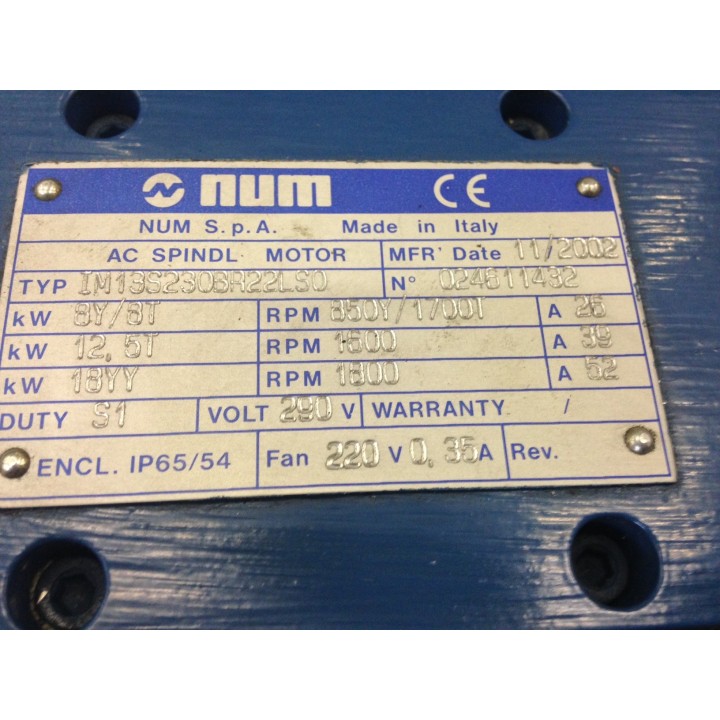 Motor del eje NUM IMS13S230BR22LS0