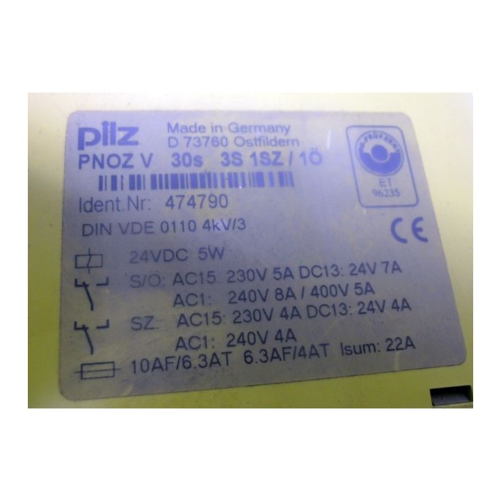 Relais PILZ PNOZ PNOZ V 30s 3S 1SZ/1O