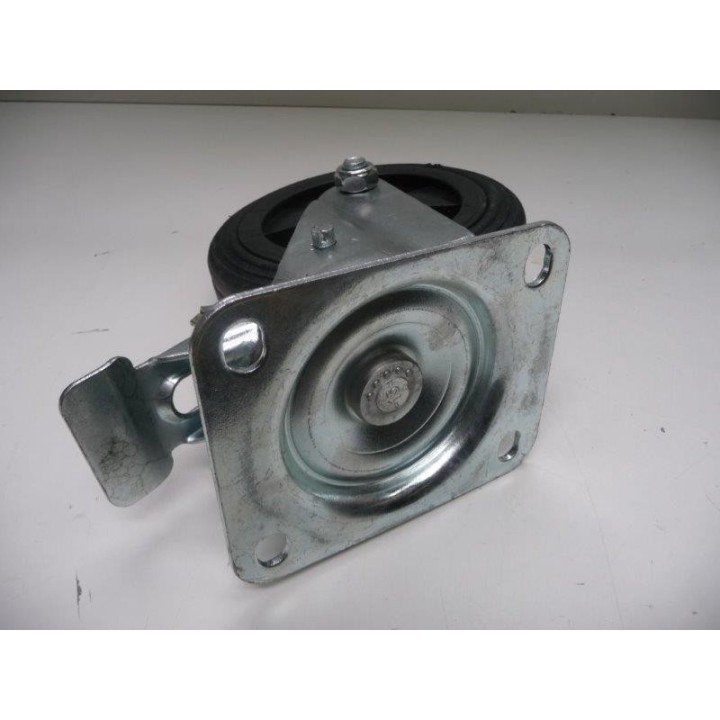 Satz mit 4 Lenkrollen auf Blechplatte