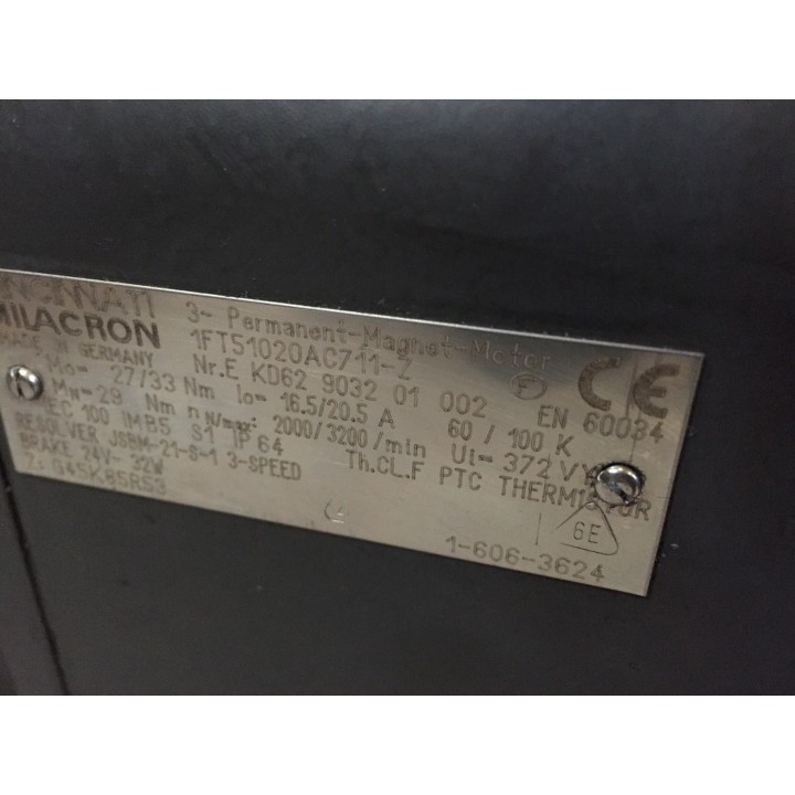 Permanent magnet motor CINCINNATI MILACRON 1FT51020AC711-7