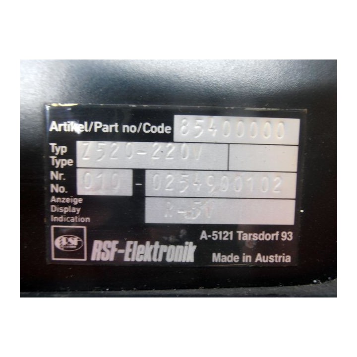 Visu 2 axe RSF ELEKTRONIK Z520