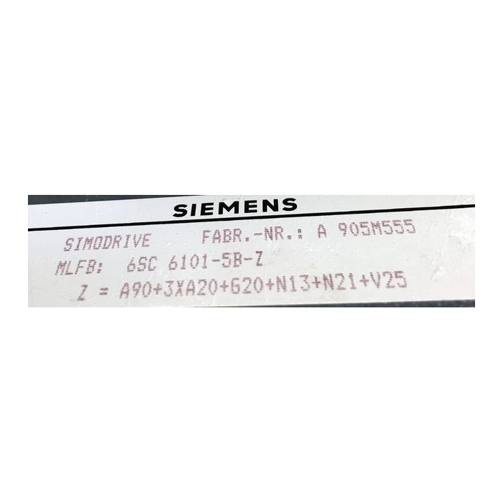 SIEMENS 6SC6101-5B-Z rack