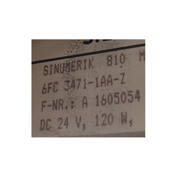 SIEMENS SINUMERIK 6FC 3471-1AA-Z panel