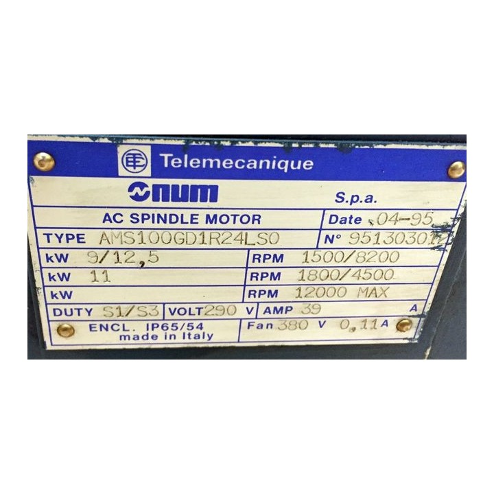 Moteur de broche NUM AMS100GD1R24LS0