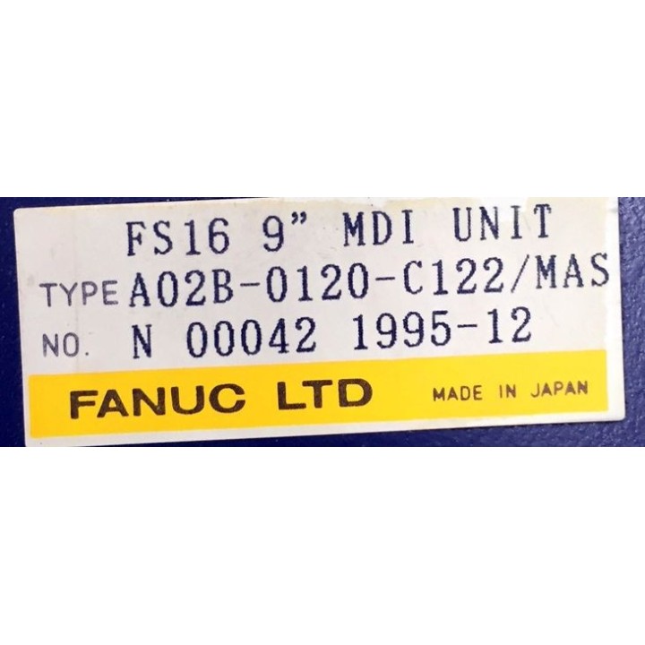 FANUC A02B-0120-C122/MAS FS16 9" keyboard