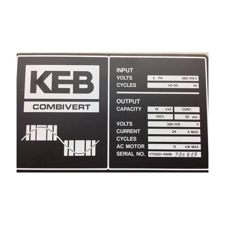 Variateur de broche KEB  16 kw COMBIVERT VT130G1-4160B