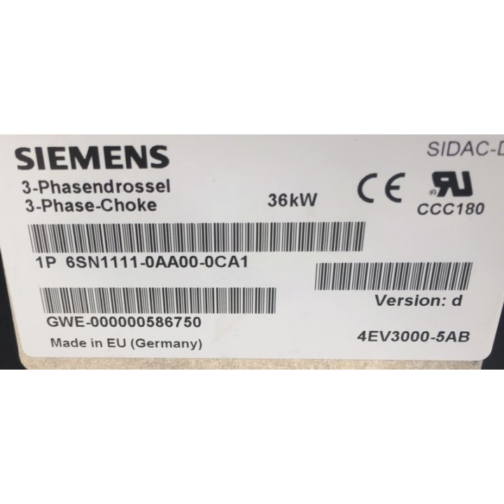 Filtre SIEMENS 36 kW 6SN1111-0AA00-0CA