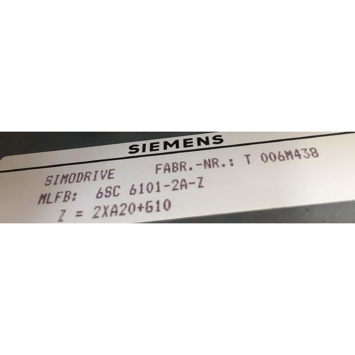 SIEMENS 6SC 6101-2A-Z servo drive
