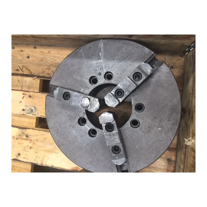 Mandrin 3 mors diam 380 mm acier, sur semelle