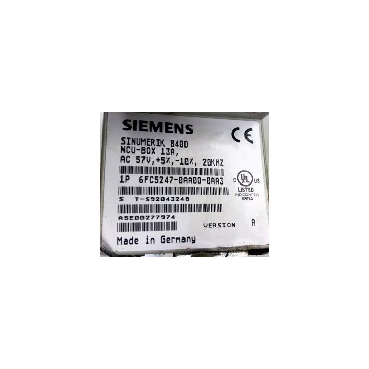 SIEMENS 6FC5247-0AA00-0AA3 NCU BOX 13A