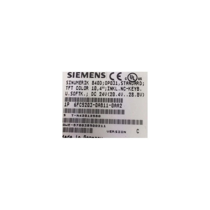 Pupitre SIEMENS SINUMERIK 840D OP031 6FC5203-0AB11-0AA2