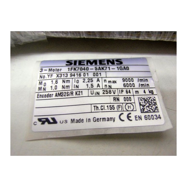 Moteur d'axe Siemens 1FK7040-5AK71-1GA0