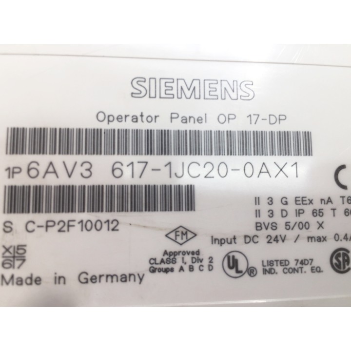 Pupitre SIEMENS OP17 6AV3617-1JC20-0AX1