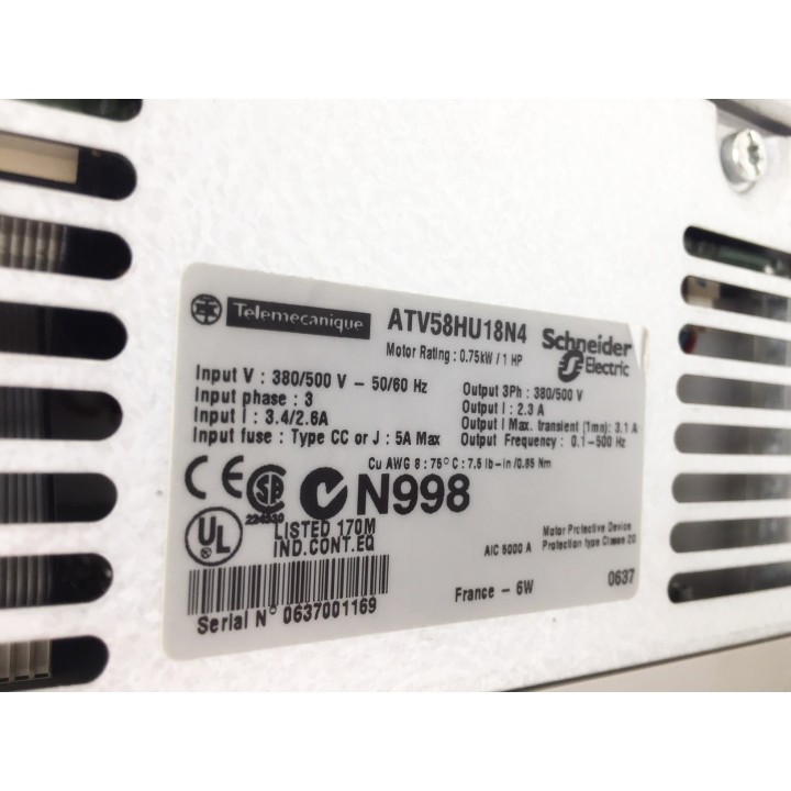 Variateur TELEMECANIQUE ALTIVAR ATV58HU18N4