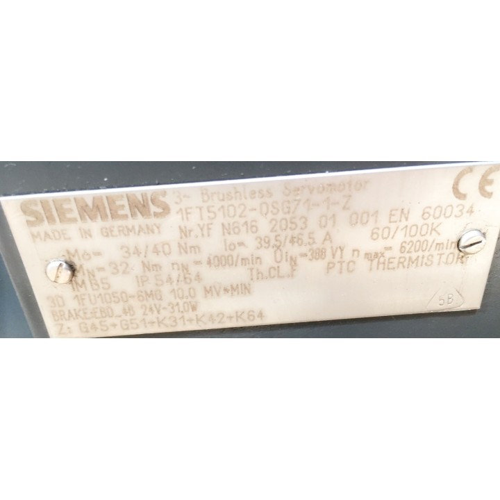 Moteur SIEMENS 1FT5102-0SG71-1-Z