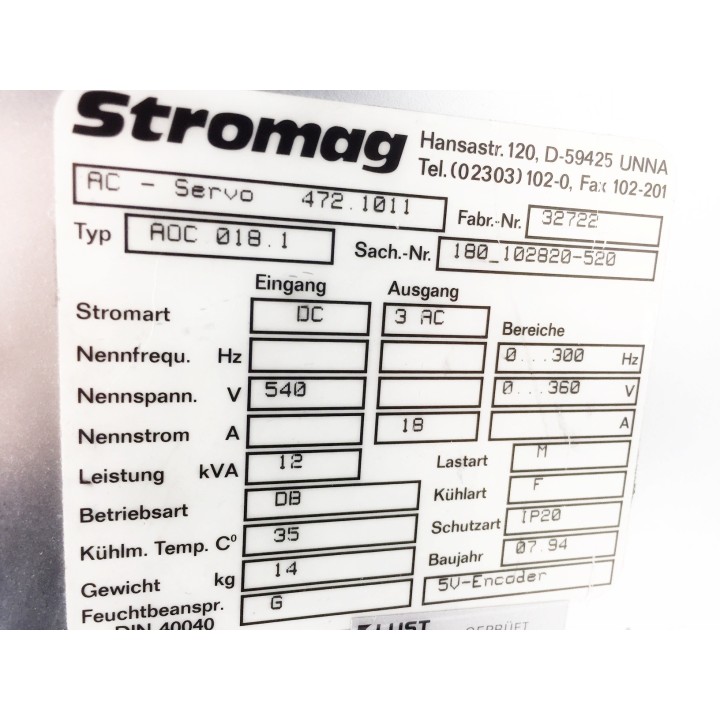 STROMAG AOC 018.1 servo