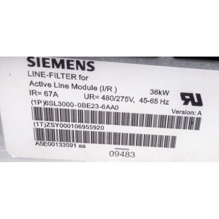 SIEMENS 6SL3000-0BE23-6AA0 36kW filter