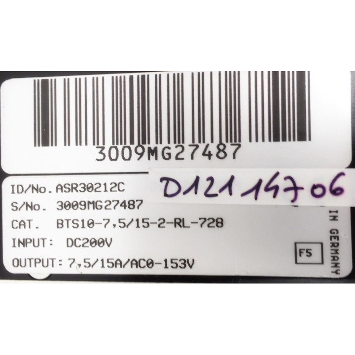 BALDOR STAUBLI BTS10-7.5/15-2-RL-728 axis drive