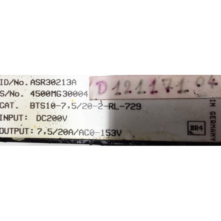 Carte axe BALDOR BTS10-7,5/20-2-RL-729