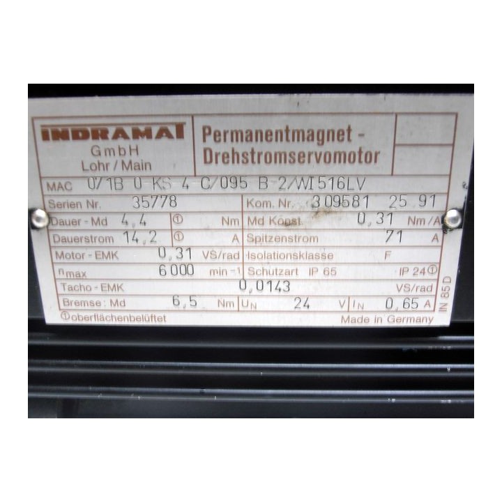 Motor Indramat 071B-0-KS-4-C/095 B-2/WI516LV
